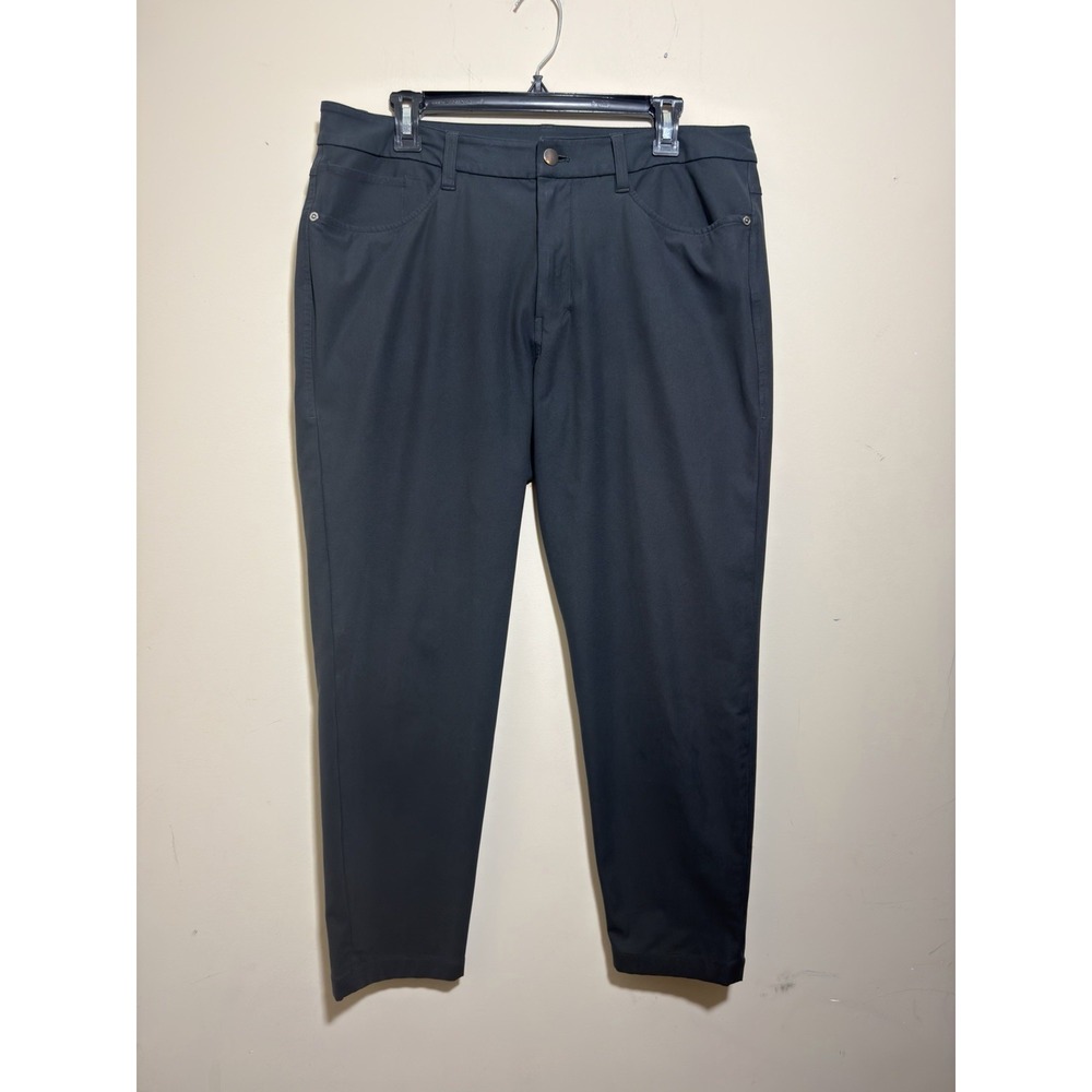 Lululemon ABC Slim 5 Pocket Warpstreme Pants Dark Gray 34 x 27 LM5AQRS